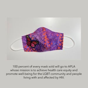 Face Mask (Reversible) Tropical Hawaiian Butterfly